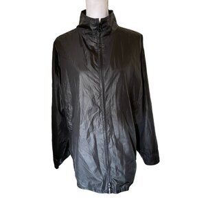 Lauren Ralph Lauren Women's Windbreaker Jacket Plus Size 2X Black Mesh Lining